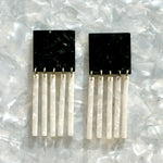 Square Fringe Earrings in Textbook