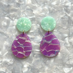 Teardrop Earrings in Electric Grape