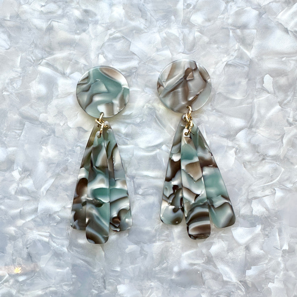 Petal Drop Earrings in Abalone