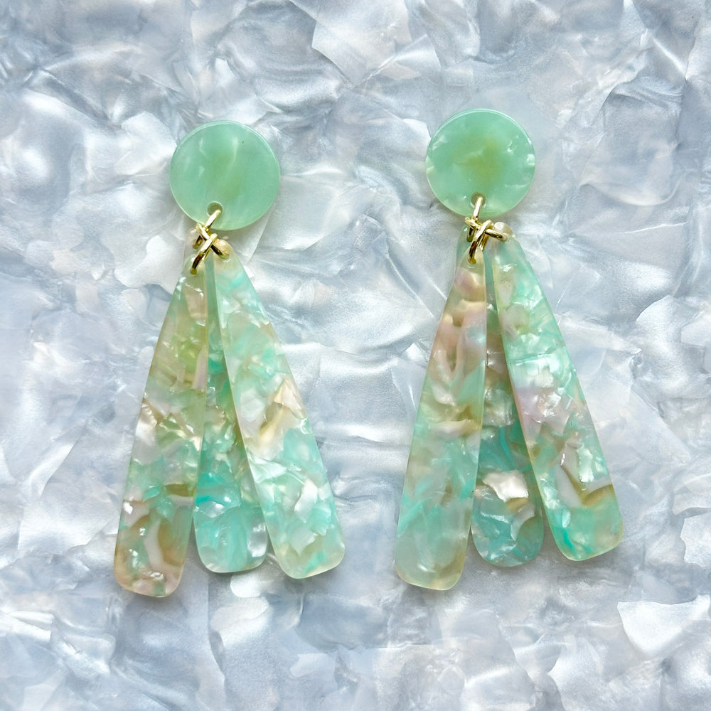 Petal Drop Earrings in Mint To Be