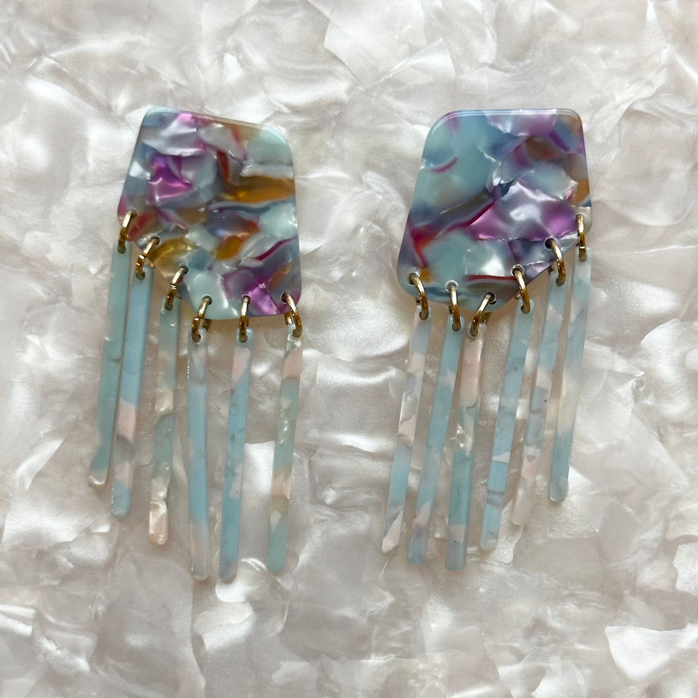 Shield Fringe Earrings in Dream State