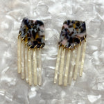 Shield Fringe Earrings in Ladylike