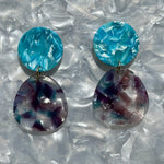 Organic Circle Drop Earrings in No Room for the Blues