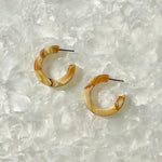 Mini Hoop Earrings in Butterscotch