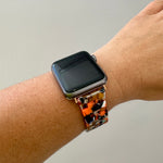 woman wearing acrylic Apple Watch Band in Hottie Patottie Multi