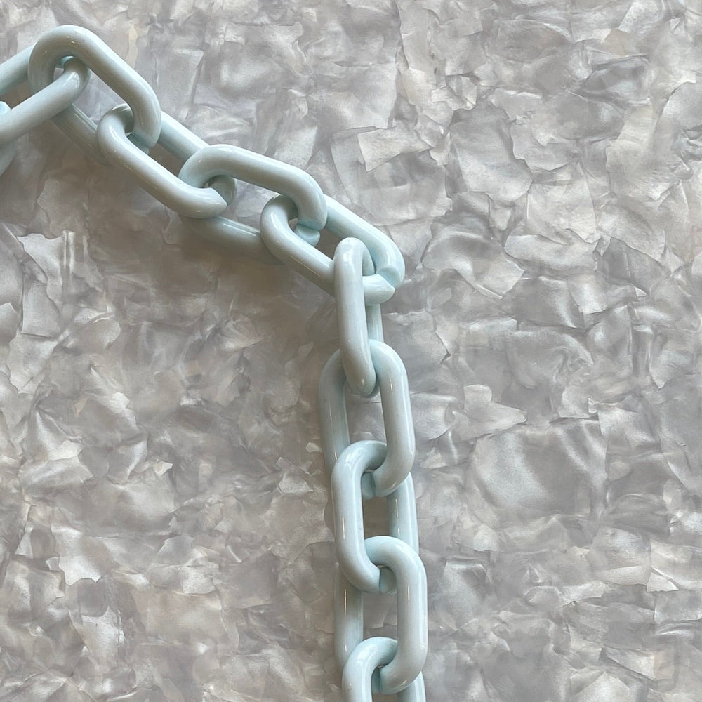 Acrylic Purse Strap in Baby Blue_close up