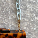 Acrylic Purse Strap in Baby Blue_close up clasp