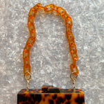 Acrylic Purse Strap in Blaze orange