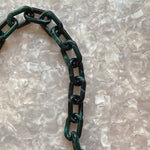 Acrylic Purse Strap in Emerald Green_close up