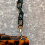 Acrylic Purse Strap in Emerald Green_close up