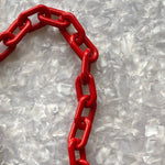 Acrylic Purse Strap in Red_close up