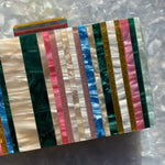 Acrylic Party Box in Multicolor Stripe
