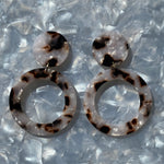 Open Circle Drop Earrings in Pearly Tortoise