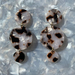 Dot Drop Earrings in Pearly Tortoise