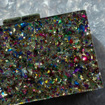 Acrylic Party Box in Multicolor Glitter