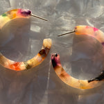 Hoop Earrings in Light Multicolor