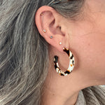 Hoop Earrings in Nougat