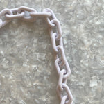 Chain Link Short Acrylic Purse Strap in Whiteout