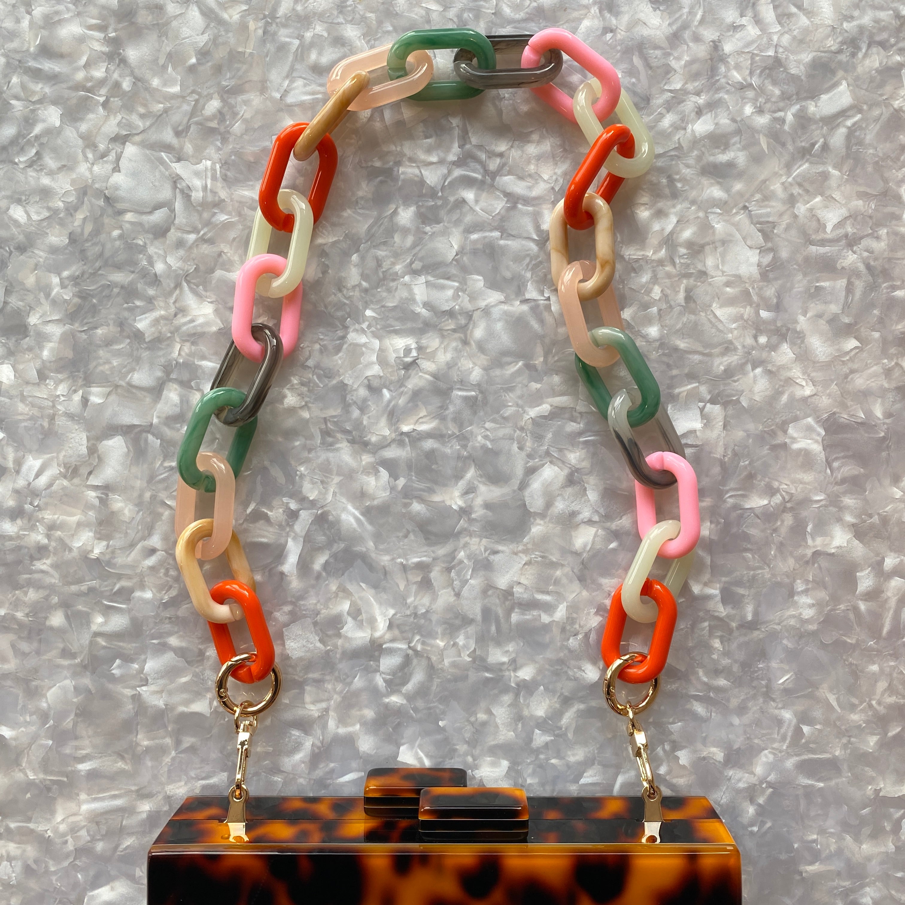 (Type-D) Acrylic Chain Handle Strap : Color Option