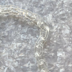 Chain Link Short Acrylic Purse Strap in Clear