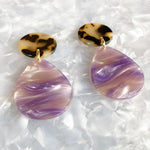 Teardrop Earrings in Dusty Lilac