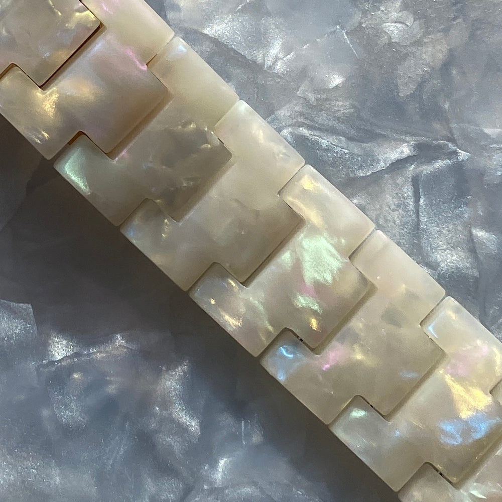 acrylic Apple Watch Band in Opal_close up