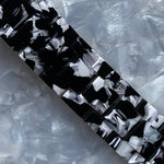 acrylic Apple watch band in black and white_close up