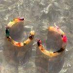 Hoop Earrings in Light Multicolor